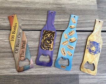 Personalized Bottle Opener: Stainless Steel with Magnet