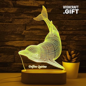 Dolphin 3D LED Lamp, Dolphin Lover Gift, 3D Dolphin, Gift for kid, Gift for Him or Her, Gift Idea for Kids Birthday, Save Dolphins, Dolphin