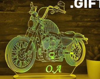 Lampe de moto, cadeau motard, cadeau course de moto, moto de papa, cadeau pour les amateurs de moto, Motorrad, moto, moto GP, cadeau motard
