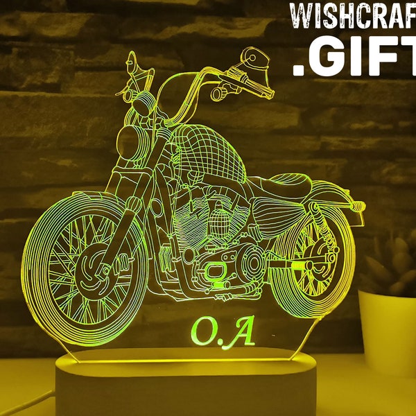 Motorradlampe, Bikergeschenk, Motorrad-Renngeschenk, Papa Motorrad, Geschenk für Motorradliebhaber, Motorrad, Moto, MotoGP, Motorradfahrer Geschenk