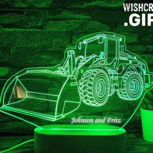 Excavator LED Lamp, Gift for Excavator Operator, Gift for Him, Digger Gift, Drag, Excavator, Dredge, Bagger, Man Cave, Excavator Gift
