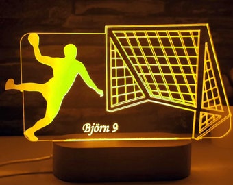 Handball Geschenk, Handball Lampe, Handball Leuchte, Handball Torschütze, Geschenk für Ihn, Geschenk für Handball Spieler, Handballspieler, Handball Spieler