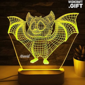 Fledermaus Lampe, Fledermaus Geschenk, Fledermaus Liebhaber Geschenk, 3D Fledermaus, Fledermaus, Fledermaus Licht, Chauve souris, Pipistrello, Nietoperz, Rette Fledermäuse, Fledermaus Besitzer Geschenk