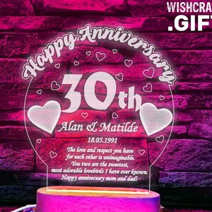 Regalo di perle, regalo di anniversario di matrimonio per 30 anni, regalo di trent&#39;anni, anniversario di matrimonio di perle, regalo per moglie, regalo per marito, 30 anni