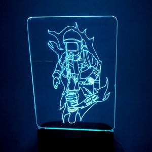 Firefighter Gift - Magical LED Lamp for Him - Ambiental Fireman Decor