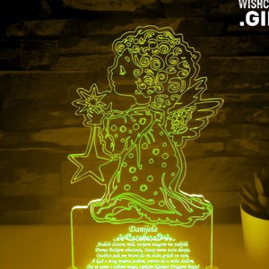 Lámpara LED de ángel: Regalo de bautismo, primera comunión y bautizo