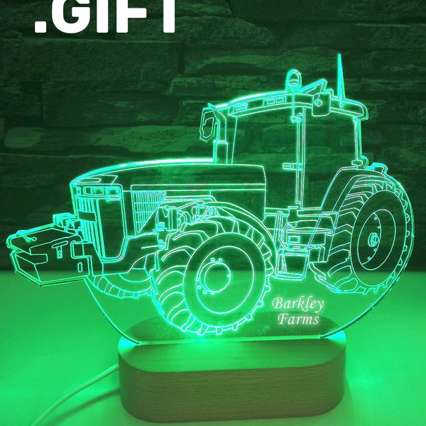 Lampe de tracteur, cadeau de conducteur de tracteur, Traktor, lumière de tracteur, propriétaire de tracteur, cadeau pour amateur de tracteur, cadeau d'agriculteur, cadeau de tracteur américain pour lui