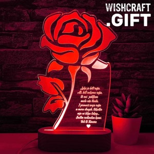 Rose LED Lamp: Color Changing Flower Gift, Home Decor