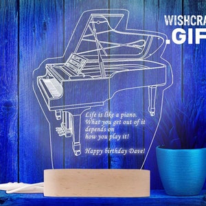 Piano Lamp, Pianist Gift, Gift for piano players, Gift for Musician, Gift for Piano Player, Piano Students Gift, Piano Teacher Gift