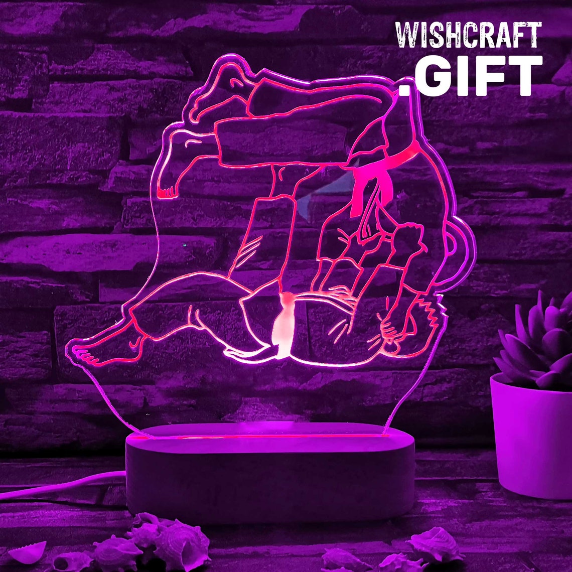 Judo Gift Judo Players LED Lamp Judo Lover Gift Judo Etsy