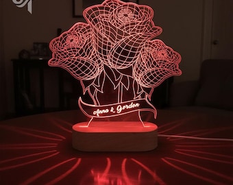 Lampada 3D A Forma Di Cuore Con Illusione Ottica E 16 Colori LED, Luce Notturna Touch Per Camera Da Letto, Regalo Originale USB