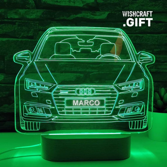 Autoliebhaber Led Lampe, Autobesitzer Geschenk, Autofahrer Geschenk,  Regalo, Geschenk Wagen Auto, Coche, Voiture, personalisiertes Geschenk für  ihn - .de