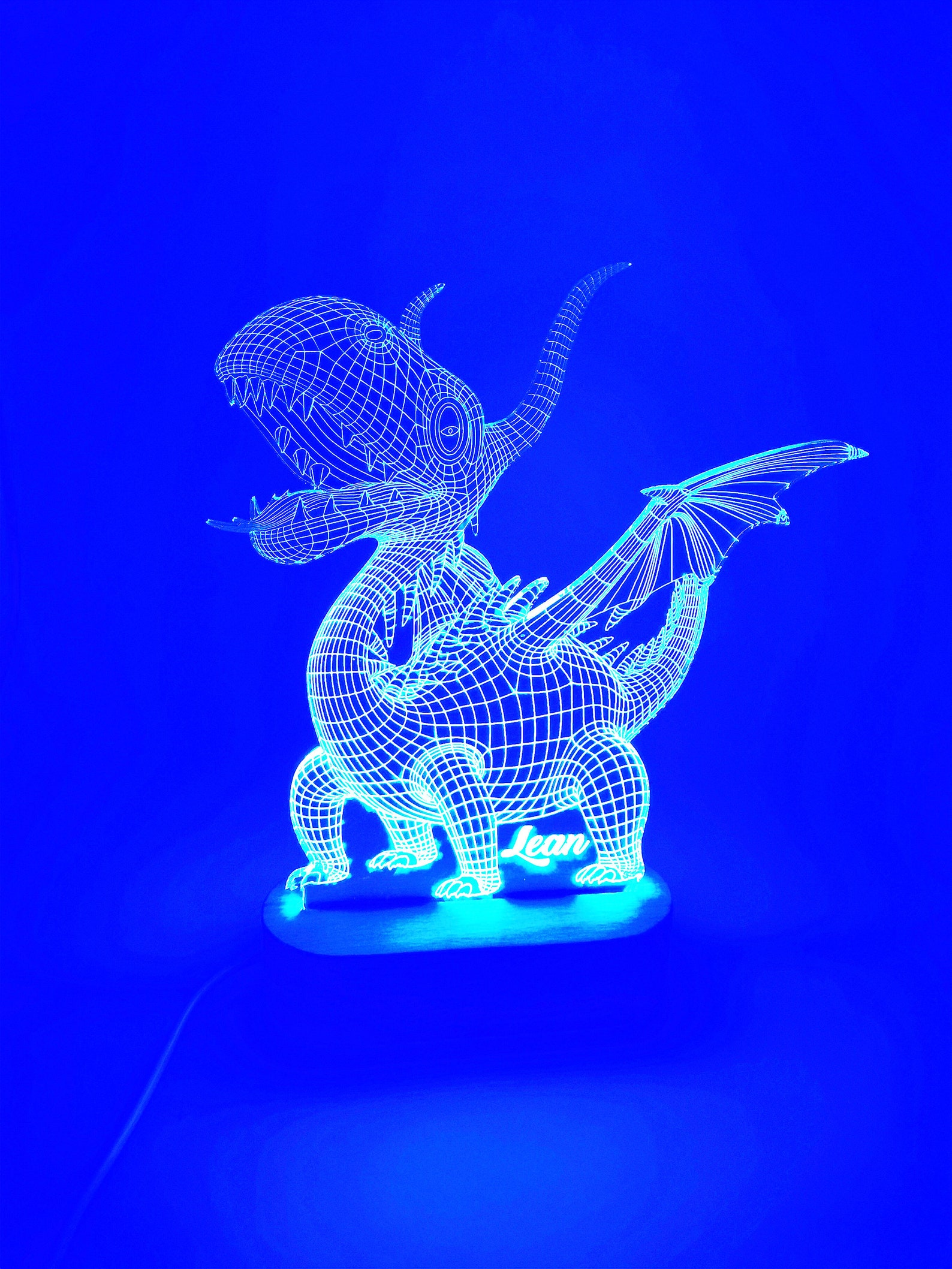 3D Dragon Lamp Dragon Gift Personalized Lamp Kids Lamp Etsy