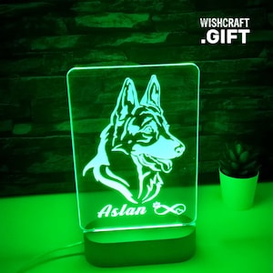 German Shepherd, LED Lamp, German Shepherd Owner Gift, Dog Mom, Dog Dad,  German Shepherd Gift, Doglover, Beloved Dog, Schäfer Hund Geschenk