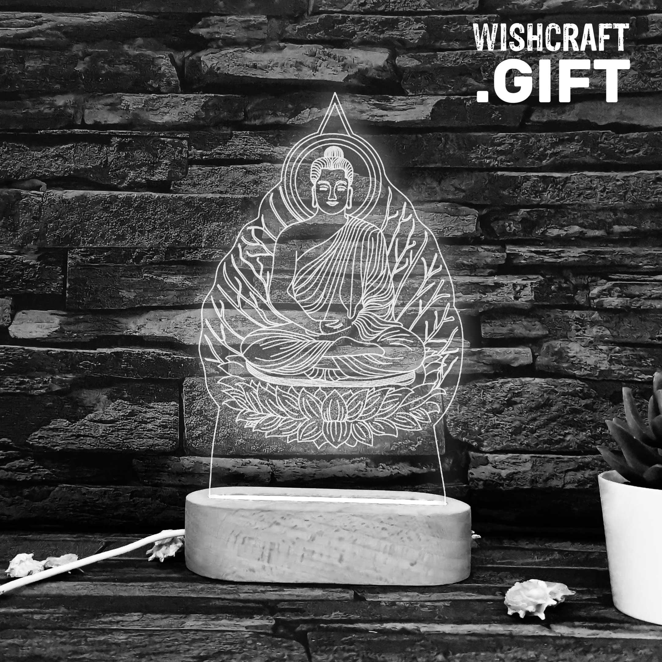 Buddha Led Lamp Gautama Buddha Buddha Gift Buddha Light Etsy