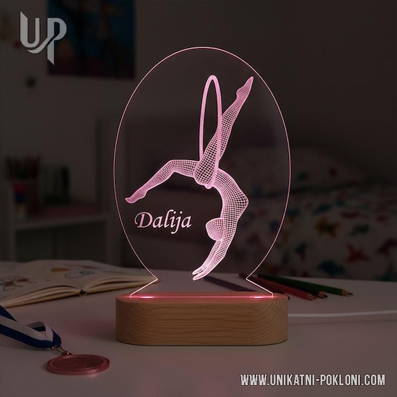 Lampe 3D Danseur Hip-Hop Personnalisable 16 Couleurs - Veilleuse Avec Nom Ou Message