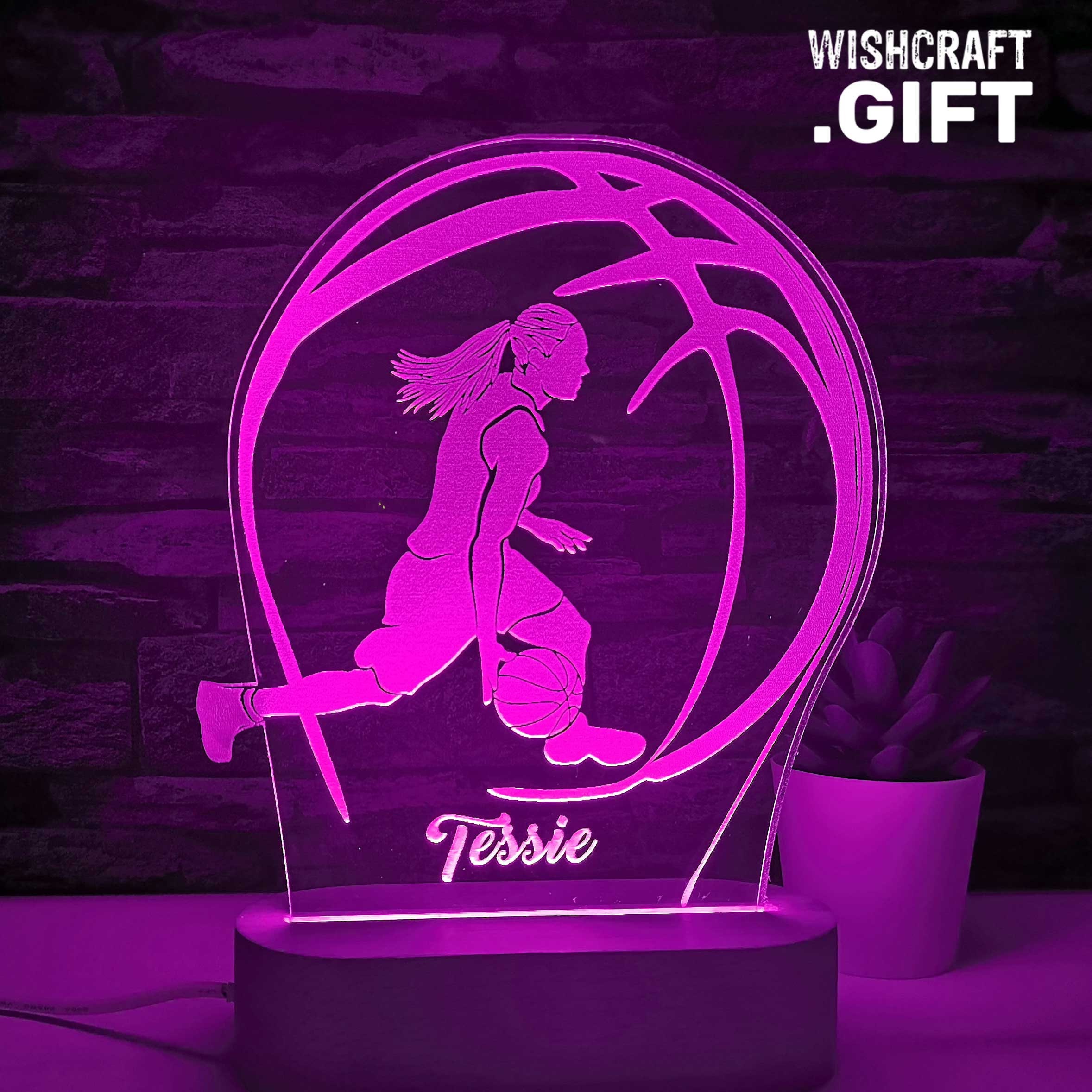 Girls Basketball LED Lamp Women Basketball Lamp Ladies Etsy