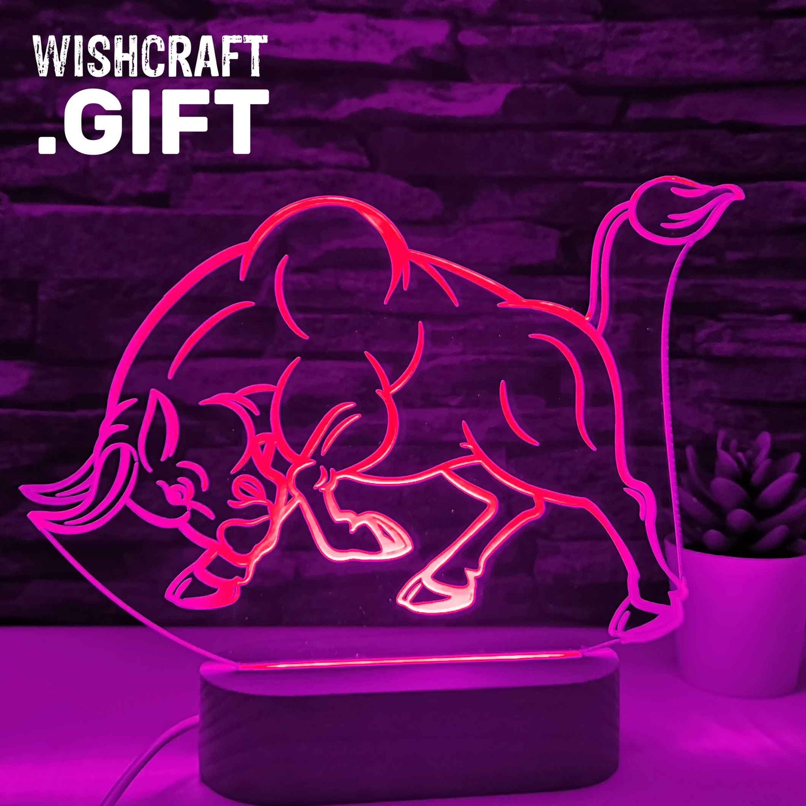 Taurus Zodiac Gift Taurus Led Lamp Taurus Astrology Zodiac Etsy