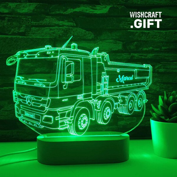 Gifts for Truck Drivers, Dump Truck Lamp, Gift for Him, Truck Owner Gift, LKW, Camion, Truck Lover Gift, LKW, Geschenk, Tipper Truck Gift