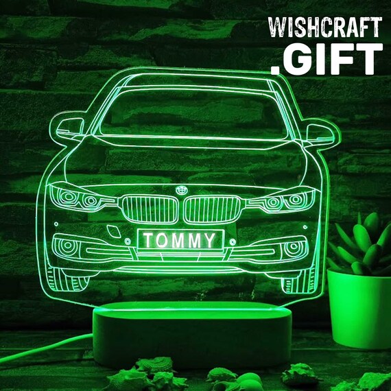 Auto Led Lampe, Geschenk für Ihn, Autobesitzer Geschenk, Autofahrer  Geschenk, Autofan Geschenk, Mannhöhle, Auto, Wagen, Fahrzeugkennzeichen mit  Namen - .de