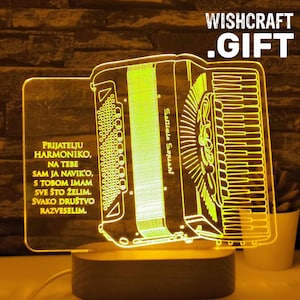 Gift for Accordion Player, Accordion Lamp, Gift for Musician, Squeezebox, Acordeon, Accordeon, Akkordeon Spieler Geschenk, Accordionist Gift
