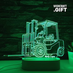 Forklift LED Lamp, Forklift Light, Forklift Operator Gift, Forklift Owner Gift, Forklift Driver Gift, Forklift truck driver, Retirement Gift