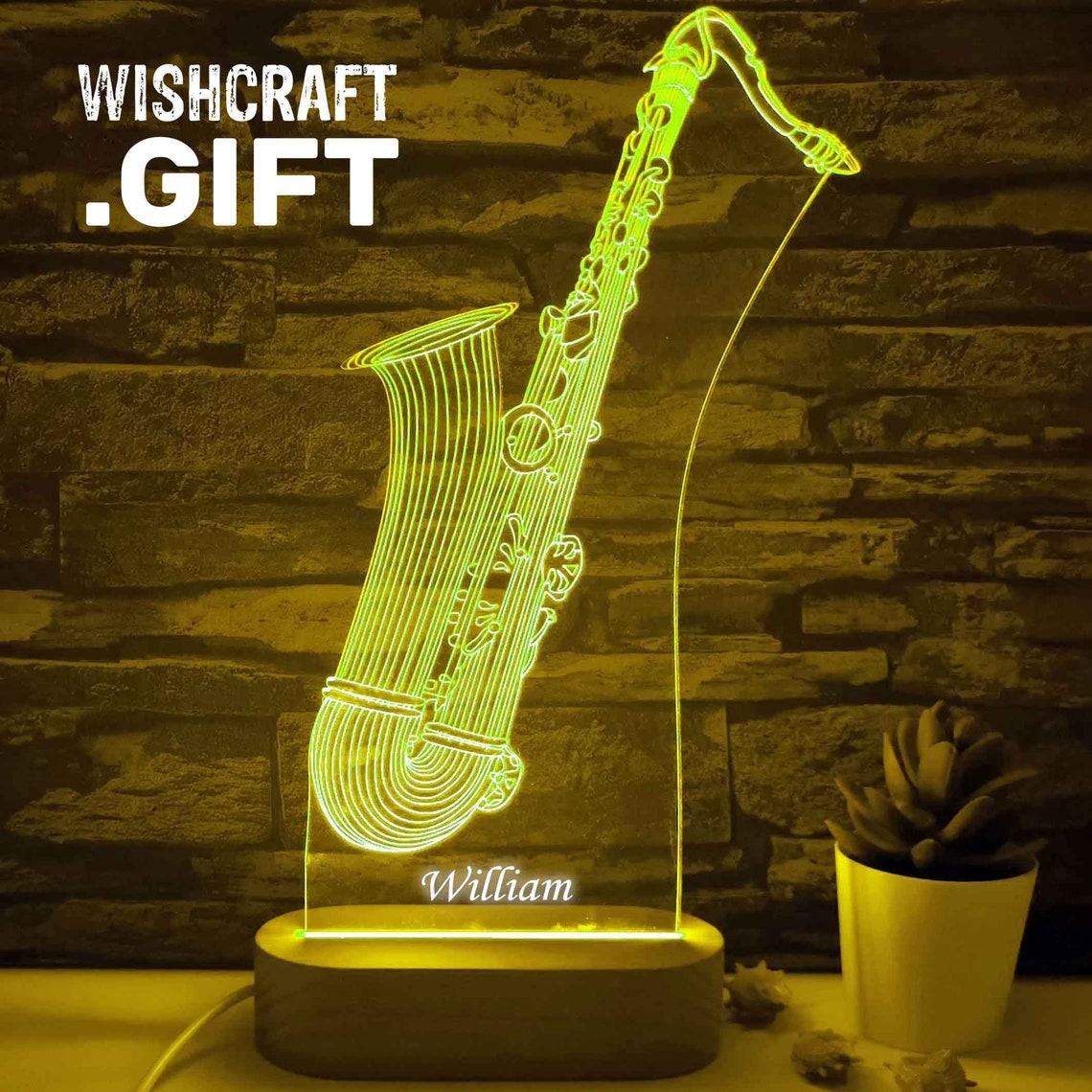 Saxophone LED Lamp Gift for Saxophonist Saxophone Gift Etsy