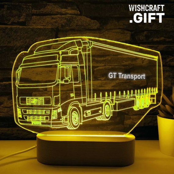 Truck, Led Lamp, Truck Lover Gift, Gift for Him, Truck Driver Gift