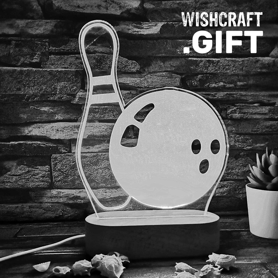 Bowling Gift Bowling LED Lamp Bowling Pin Ball Bowler Gift Etsy