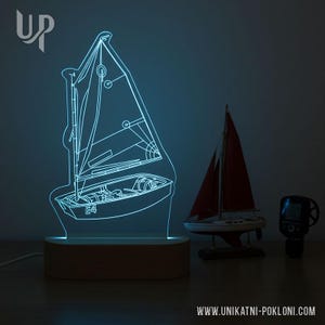 Optimist Segeln, Ambiental Led Lampe, Optimist Klasse, Opti, Oppie, Beiboot Segeln, Optimist Beiboot, Segeln Geschenk, kleines Boot, Segelliebhaber