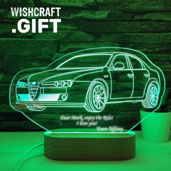 Auto Lampe, Geschenk für Autofahrer, Geschenk für Autobesitzer, Geschenk  für Autofans, Geschenk für ihn, italienisches Auto, italienisches Auto,  personalisiertes Autogeschenk - .de