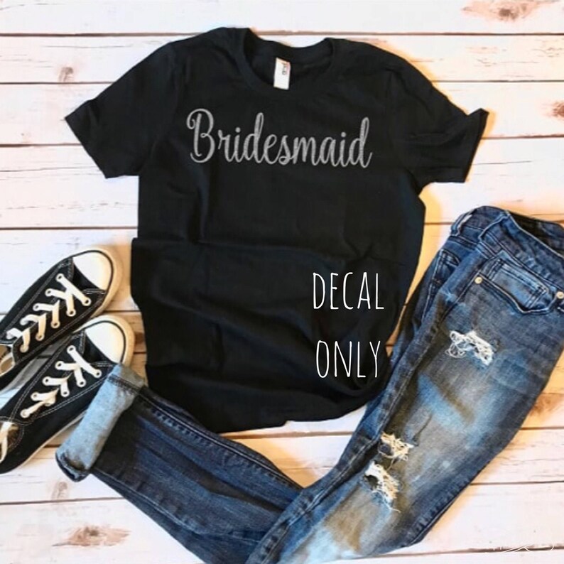 Bridal Party Iron on Decals Bride Decal DIY Bridal Party Etsy