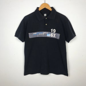 Vintage 90's Ralph Lauren White Blue Stripe RL Polo Club 1967 Logo Rugby Shirt  3xb 