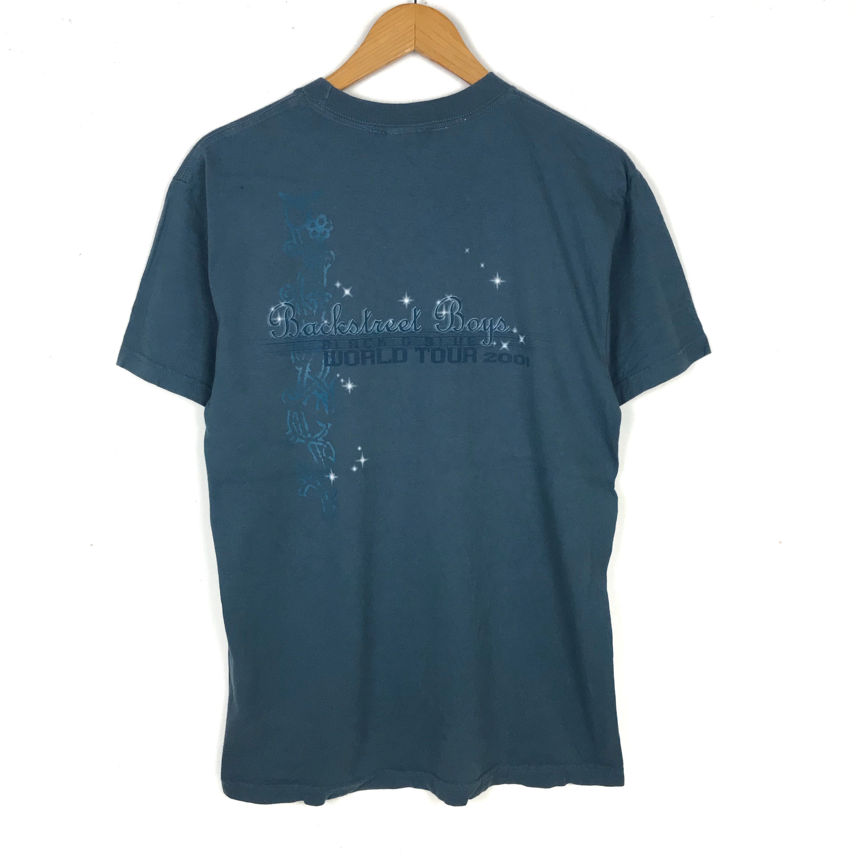 Vintage BACKSTREET BOYS Black and Blue World Tour T Shirt Promo 
