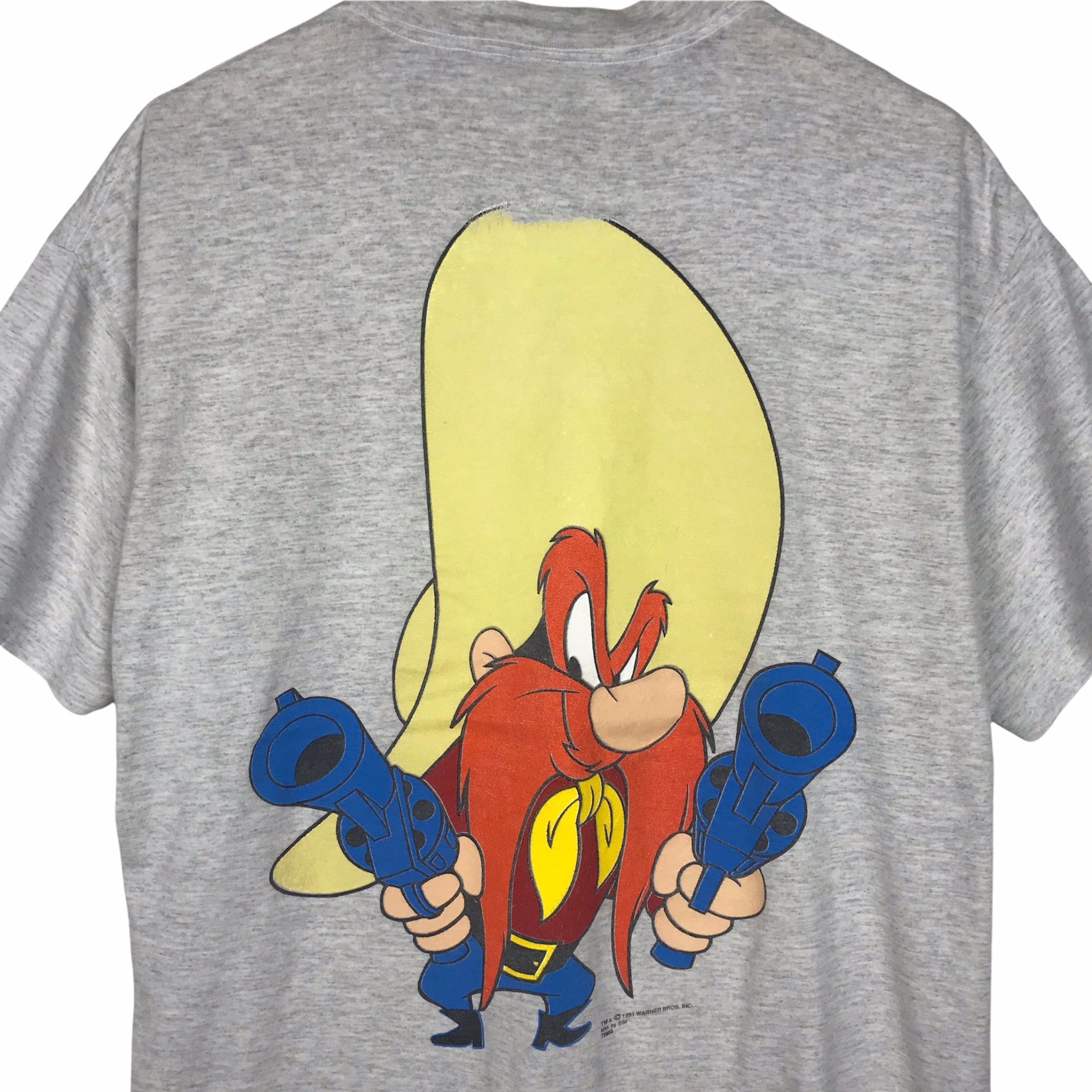 Looney Tunes Men's Characters In 90s Streetwear Graphic Design T-Shirt (LG)  
