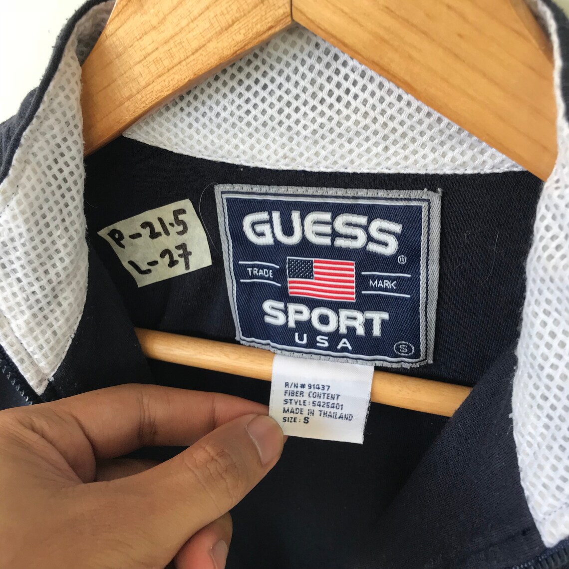 Rare Vintage GUESS SPORT Usa Small Logo Multicolour Half Zip - Etsy