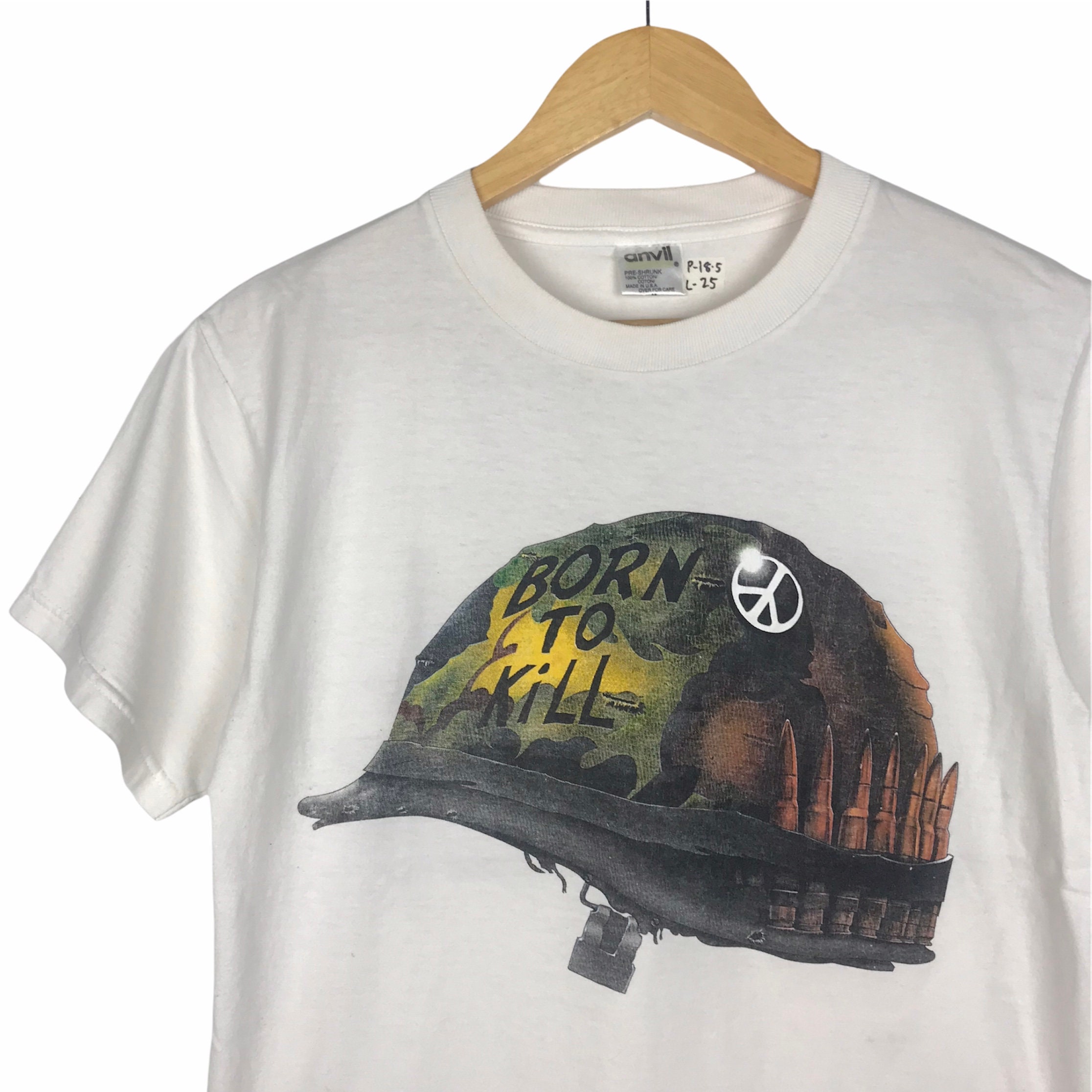 Rare! Vintage 90s Full Metal Jacket Movie by Stanley Kubrick T 