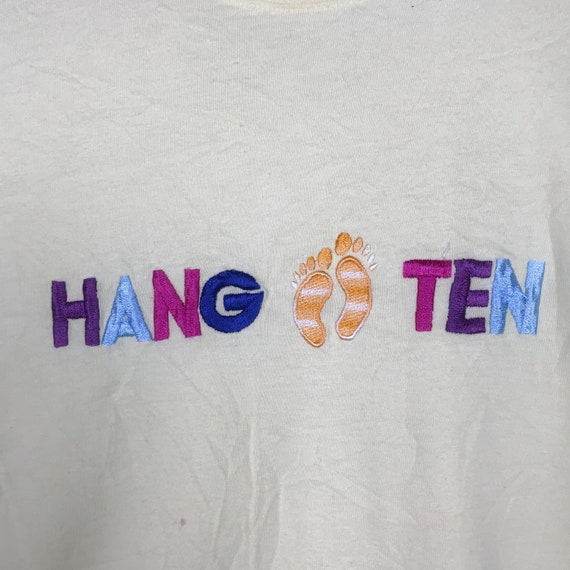 Rare!! Vintage 90s HANG TEN embroidered spellout … - image 6