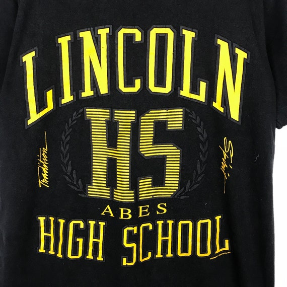 Rare!! Vintage 90s Lincoln High School big logo t… - image 4
