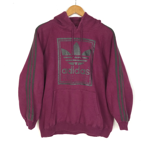Adidas trefoil maroon hoodie hot sale