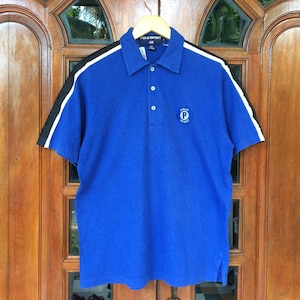 Vintage POLO SPORT Ralph Lauren Spricht Farbe Hemd Polo-shirt/blau/medium size/code123