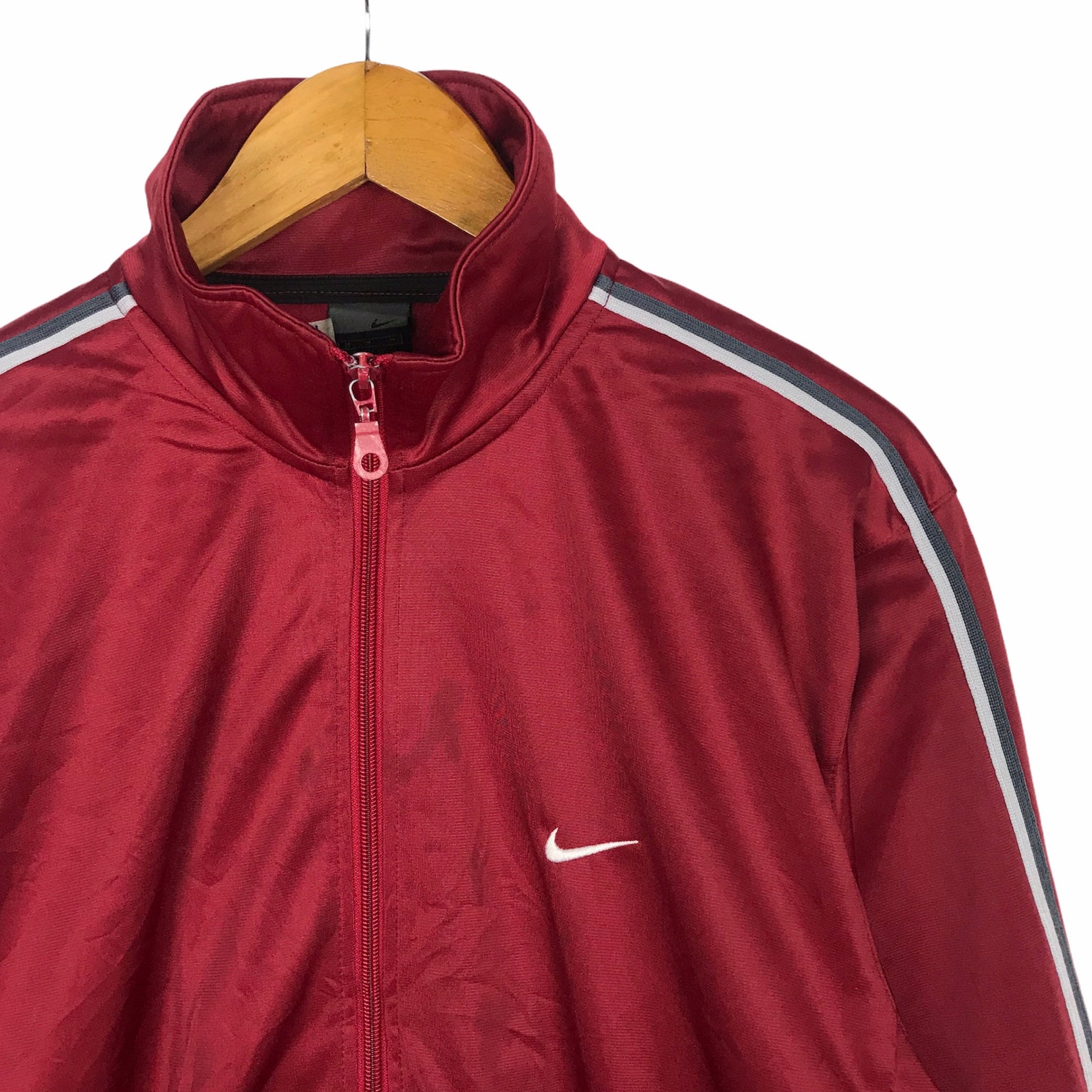 Vintage Y2k Nike Mini Swoosh Logo Track Top Windbreaker / Red | Etsy