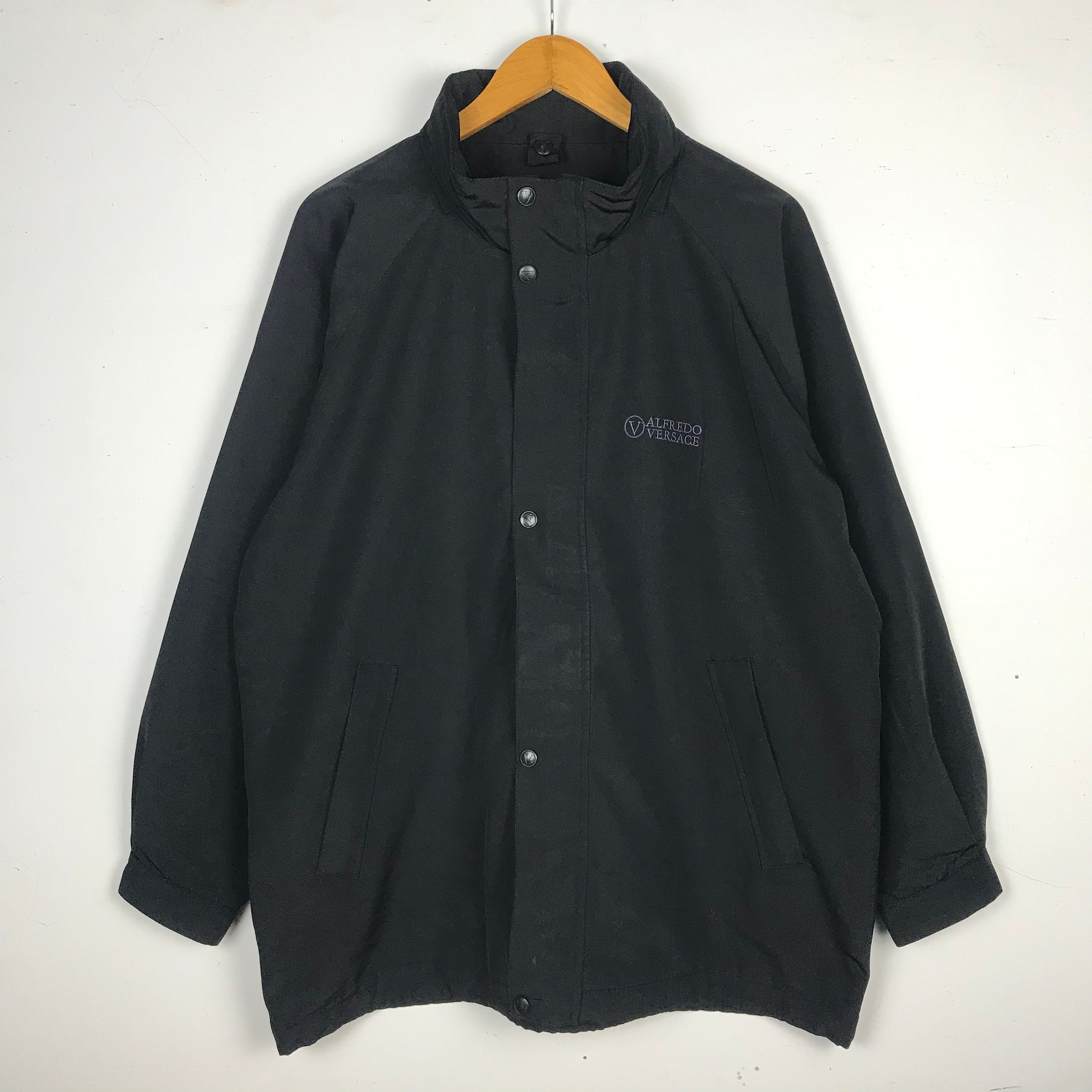 Rare ALFREDO VERSACE Hidden Hoodie Jacket Medusa Luxury Jacket Black 100 Size Avs3 Etsy