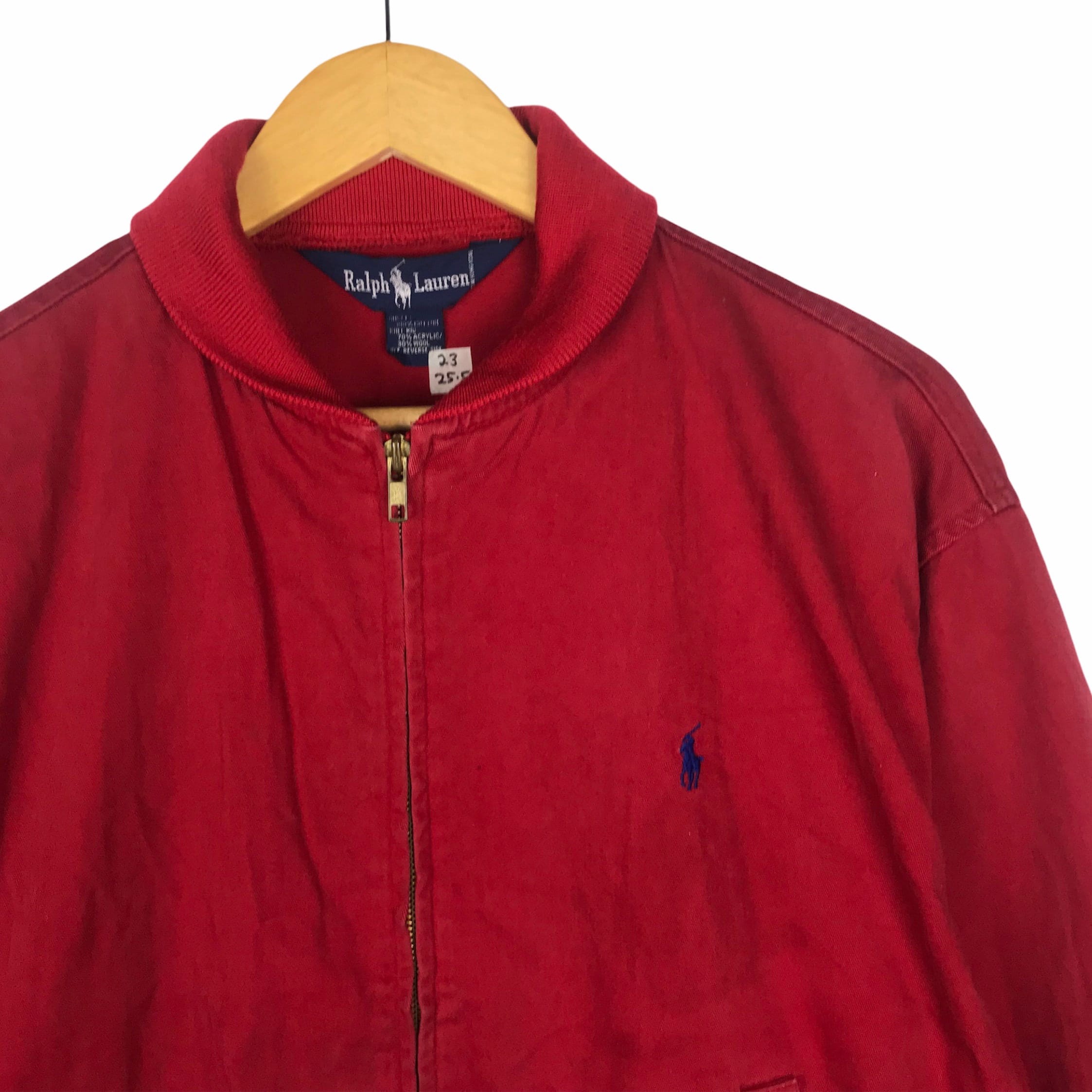 Rare!! Vintage 90s Polo Ralph Lauren Harrington Jacket / Red / large / Avs4