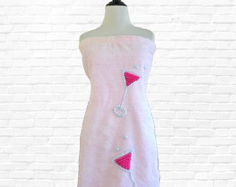 Asciugamano Martini in ciniglia stile vintage anni '50
