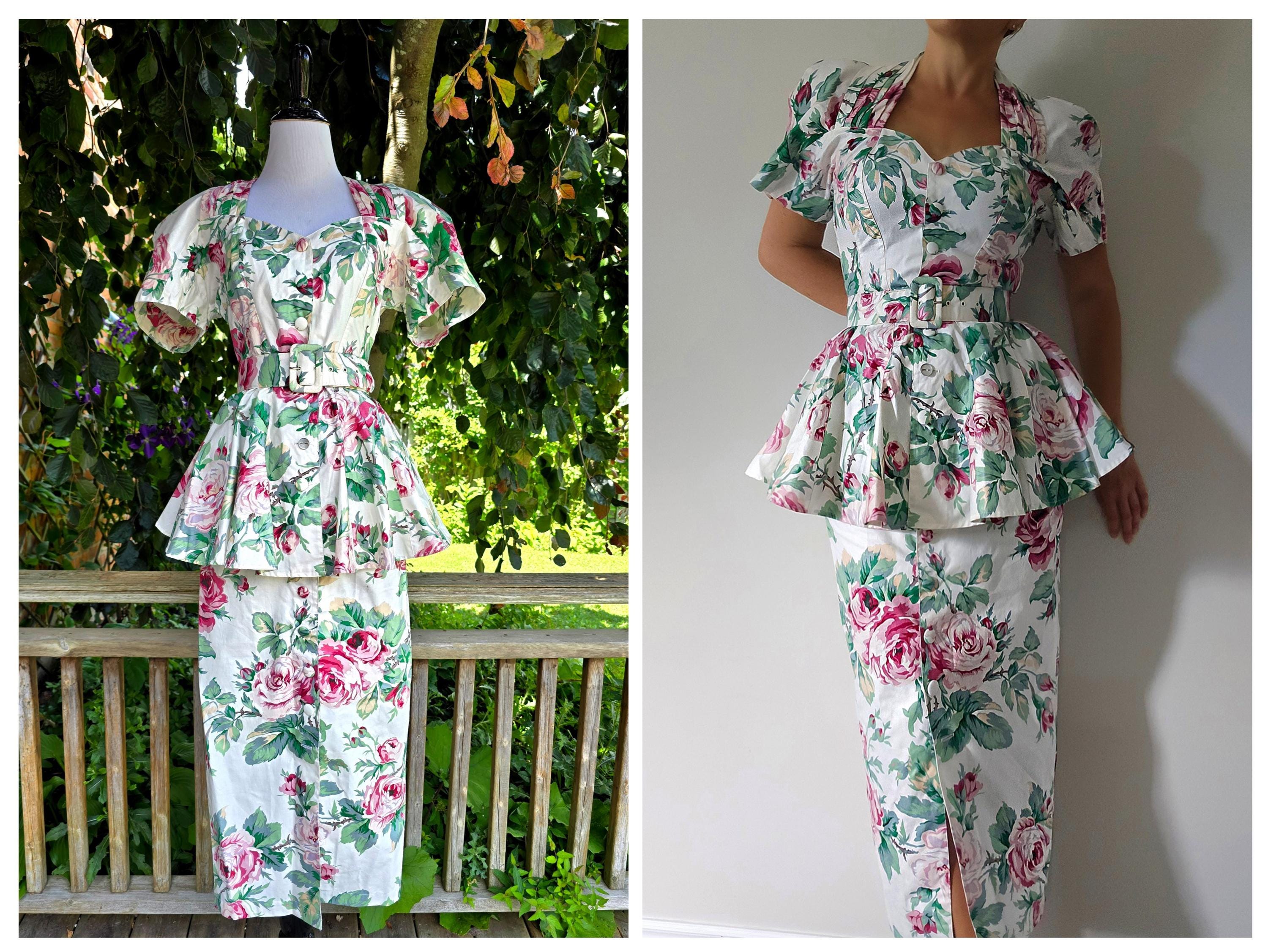 【KAREN MILLEN】フローラル タイネック ドレス（送料込み) Karen millen dress - Etsy 日本