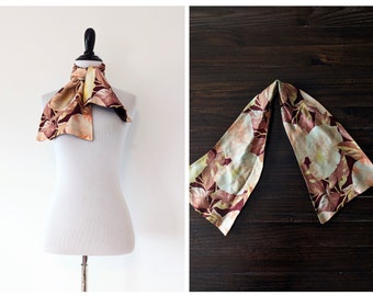 Vintage 1930s Scarf | 20s Silk Scarf | 30's Silk Scarf |