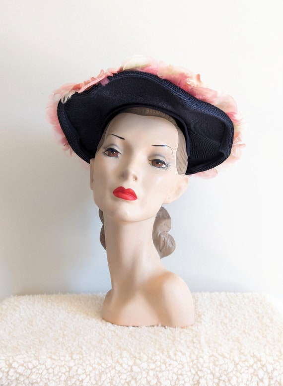 Vintage 1950s Hat | 50s New Look Hat | Late 1940s… - image 2