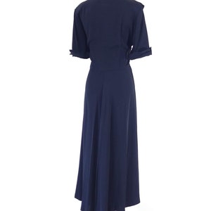 Vintage 1940's Two Tone Black Dress 40s Dress 1940s Color Block Dress image 8
