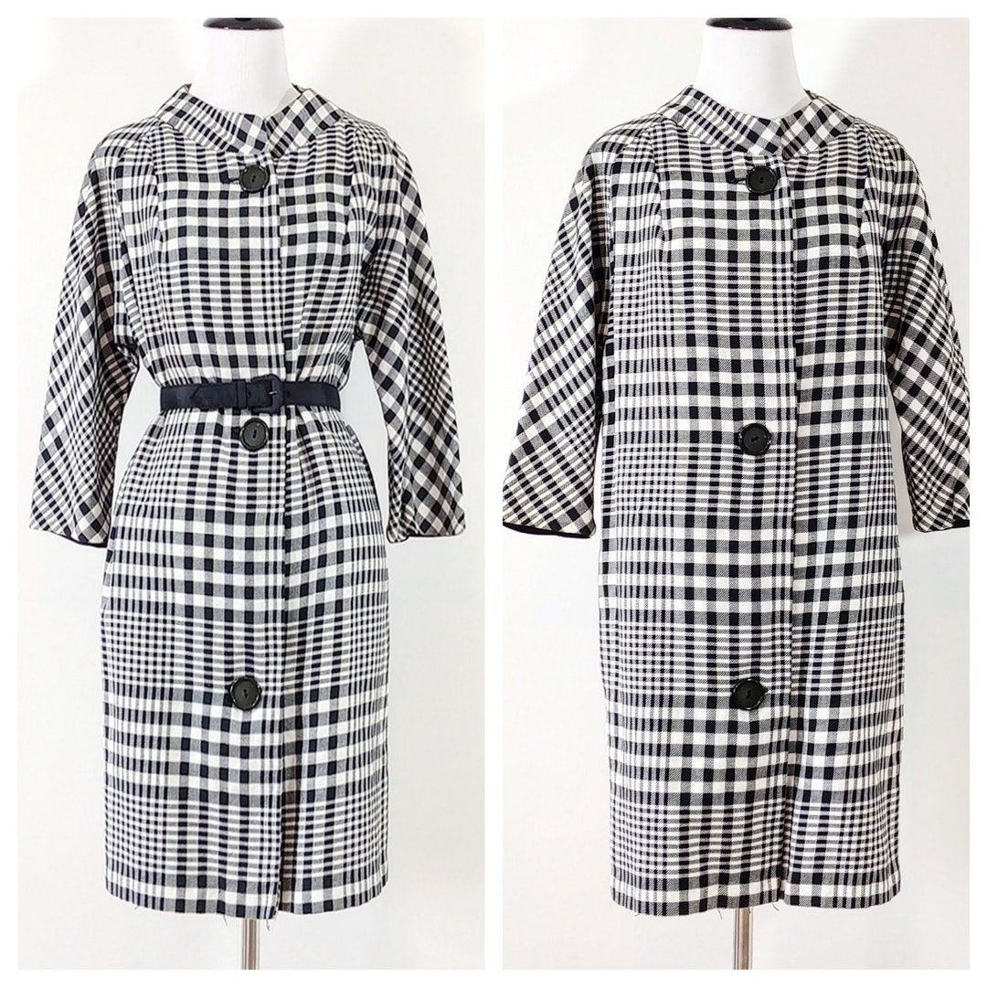 1960s Black Top Coat Style Jacket